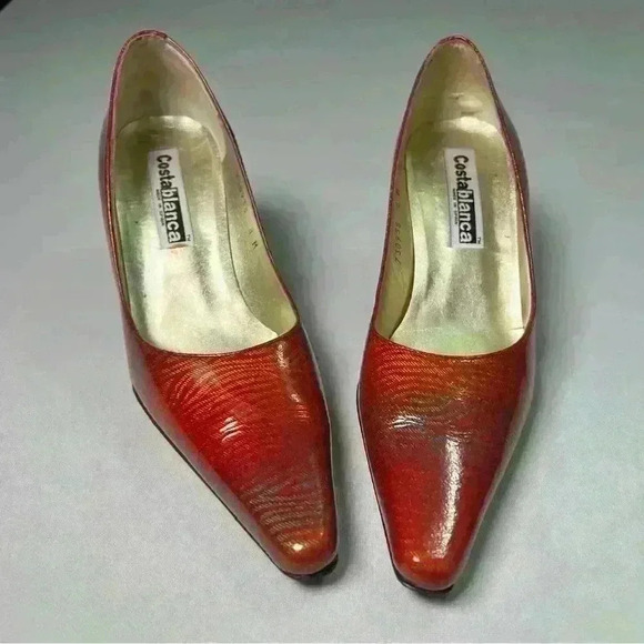 Casa Blanca heels in a beautiful print. SZ 8 M - Picture 4 of 9